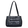 Genuine Leather Handbag 6 compartment - Black image