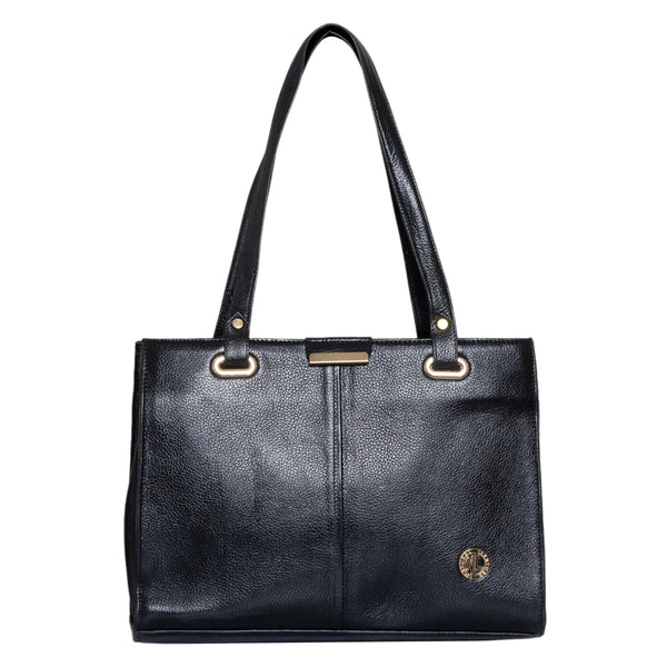 Genuine Leather Handbag Victus - Black image