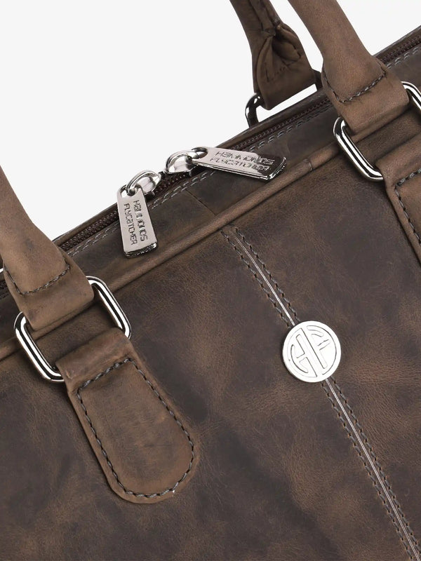 Genuine Leather Office Bag for Men, 15.6 Inch Laptop Bag, 1 Year Warranty