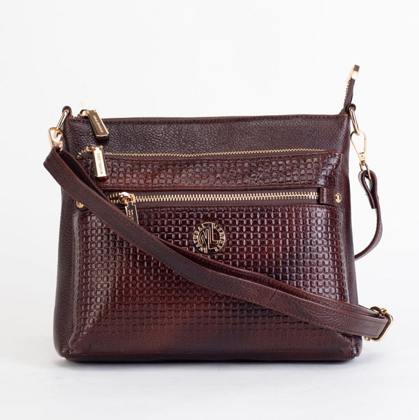 Natural Leather Mtl Chain Pocket Sling image 1