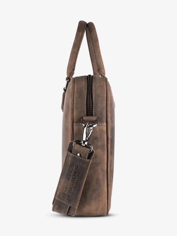 Genuine Leather Office Bag for Men, 15.6 Inch Laptop Bag, 1 Year Warranty