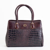 Genuine Leather Ladies Handbag Wv - Brown image