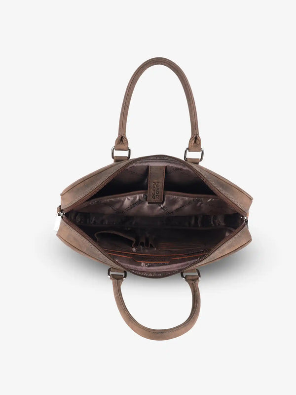 Genuine Leather Office Bag for Men, 15.6 Inch Laptop Bag, 1 Year Warranty