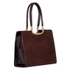 Genuine Leather Handbag Croco Textured Print image 1
