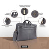 Leather Laptop Messenger Bag for Men with Multiple Compartments - Fits up to 15.6 Inch Laptop - 1 Year Warranty