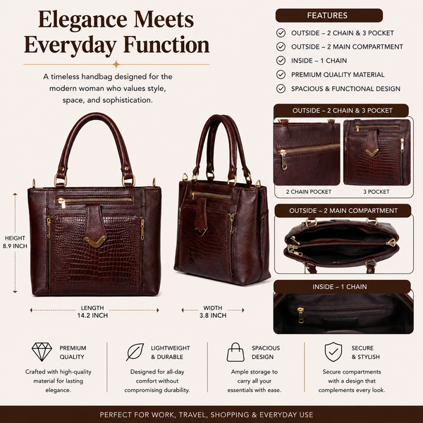 Natural Leather Ladies Handbag 112 New image 2