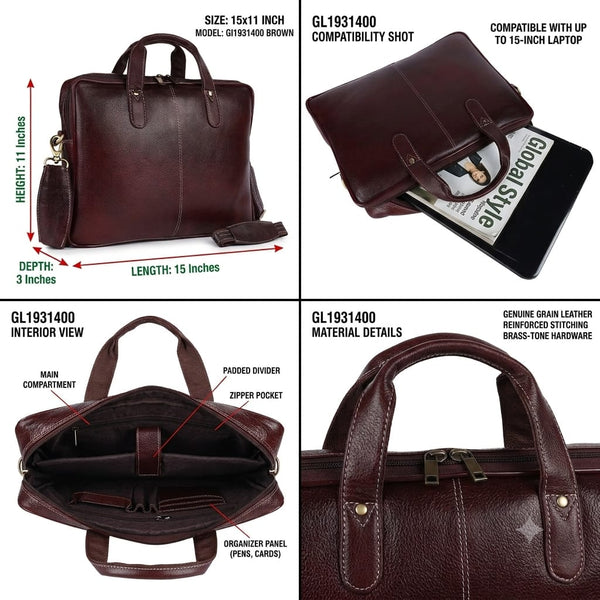 Genuine Leather File Bag for office use image 3