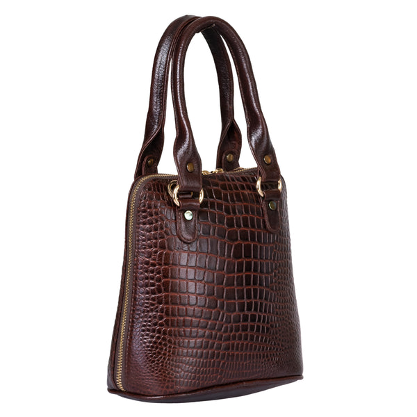 Natural Leather Round Handbag Tus image 5