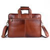 Leather Laptop Office Bag for Men - Messenger Shoulder Bag - Fits 14/15.6 Inch Laptop