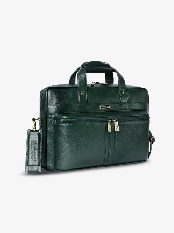 Genuine Leather Office Bag for Men - Laptop Bag - Fits Upto 15.6 Inch Laptop/MacBook - 1 Year Warranty