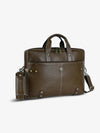 Leather Laptop Bag for Men - Fits Upto 15.6 Inch Laptop/MacBook - Premium Office Bag with 1 Year Warranty