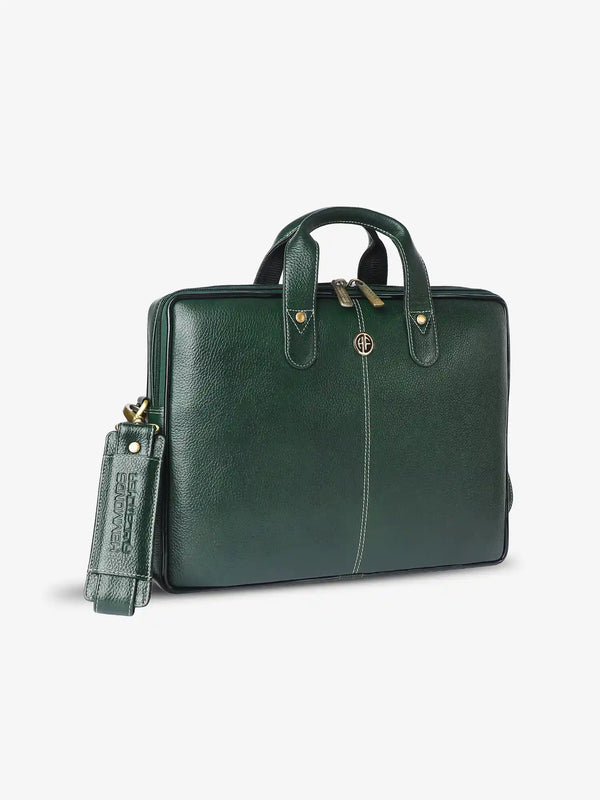 Office Bag for Men - Genuine Leather Laptop Bag - Fits Upto 14 Inch Laptop Bag/MacBook - 1 Year Warranty