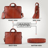 Office Bag for Men - Genuine Leather Laptop Bag - Fits Upto 14 Inch Laptop Bag/MacBook - 1 Year Warranty