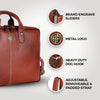 Office Bag for Men - Genuine Leather Laptop Bag - Fits Upto 14 Inch Laptop Bag/MacBook - 1 Year Warranty