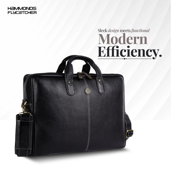 Genuine Leather Laptop Bag for Men - Office Bag - Fits Up to 14/15.6 Inch Laptop/MacBook