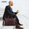 Genuine Leather Laptop Bag for Men - Office Bag - Fits Up to 14/15.6 Inch Laptop/MacBook
