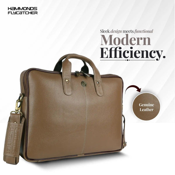 Genuine Leather Laptop Bag for Men - Office Bag - Fits Up to 14/15.6 Inch Laptop/MacBook