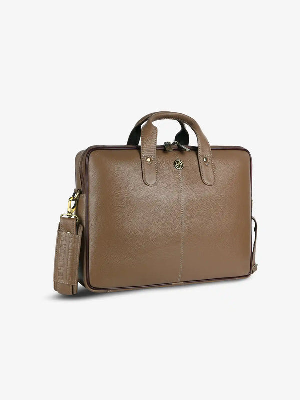 Genuine Leather Laptop Bag for Men - Office Bag - Fits Up to 14/15.6 Inch Laptop/MacBook
