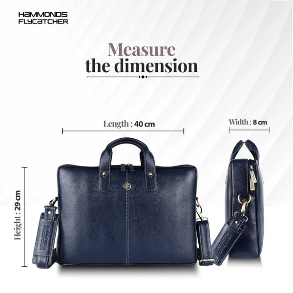 Genuine Leather Laptop Bag for Men - Office Bag - Fits Up to 14/15.6 Inch Laptop/MacBook