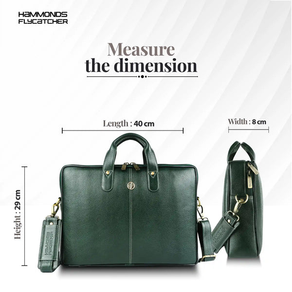Genuine Leather Laptop Bag for Men - Office Bag - Fits Up to 14/15.6 Inch Laptop/MacBook