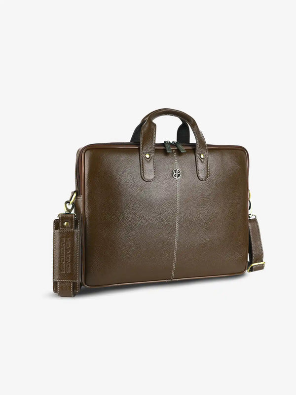 Genuine Leather Laptop Bag for Men - Office Bag - Fits Up to 14/15.6 Inch Laptop/MacBook