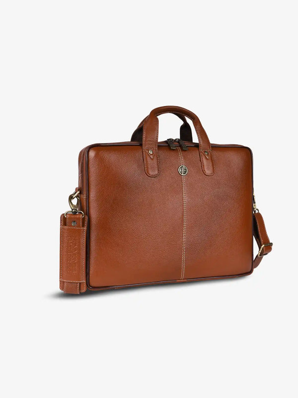 Genuine Leather Laptop Bag for Men - Office Bag - Fits Up to 14/15.6 Inch Laptop/MacBook