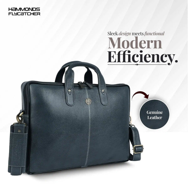 Genuine Leather Laptop Bag for Men - Office Bag - Fits Up to 14/15.6 Inch Laptop/MacBook