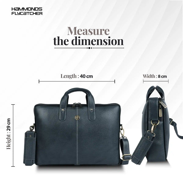 Genuine Leather Laptop Bag for Men - Office Bag - Fits Up to 14/15.6 Inch Laptop/MacBook