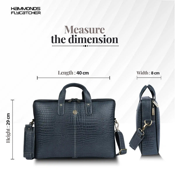 Genuine Leather Laptop Bag for Men - Office Bag - Fits Up to 14/15.6 Inch Laptop/MacBook