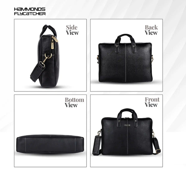 Genuine Leather Laptop Bag for Men - Office Bag - Fits Up to 14/15.6 Inch Laptop/MacBook