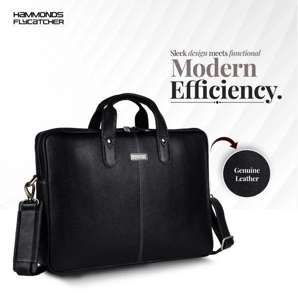 Genuine Leather Laptop Bag for Men - Office Bag - Fits Up to 14/15.6 Inch Laptop/MacBook