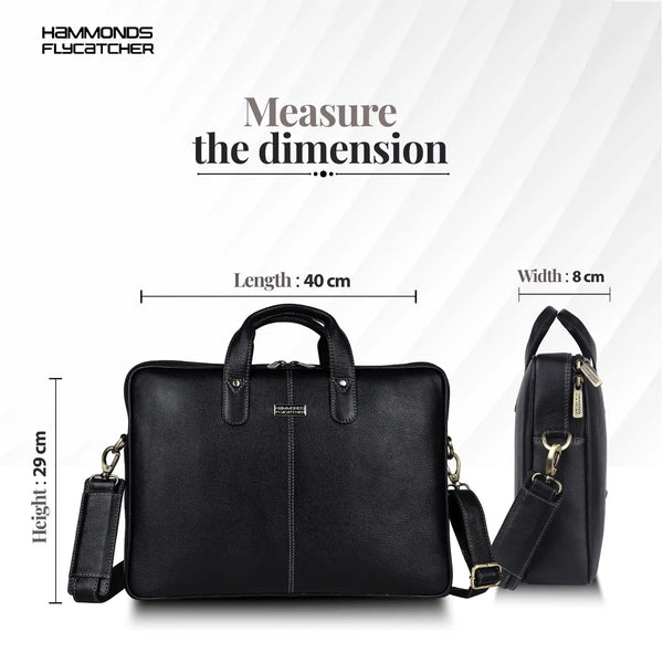 Genuine Leather Laptop Bag for Men - Office Bag - Fits Up to 14/15.6 Inch Laptop/MacBook