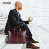Genuine Leather Laptop Bag for Men - Office Bag - Fits Up to 14/15.6 Inch Laptop/MacBook
