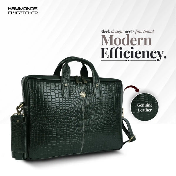 Genuine Leather Laptop Bag for Men - Office Bag - Fits Up to 14/15.6 Inch Laptop/MacBook