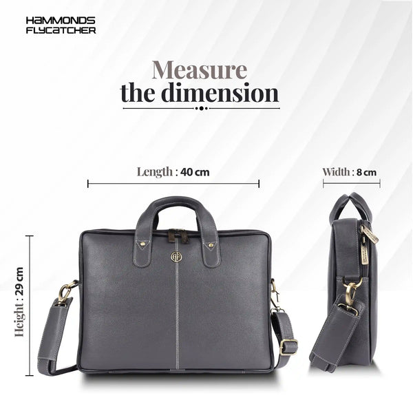 Genuine Leather Laptop Bag for Men - Office Bag - Fits Up to 14/15.6 Inch Laptop/MacBook