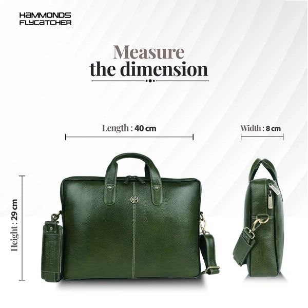 Genuine Leather Laptop Bag for Men - Office Bag - Fits Up to 14/15.6 Inch Laptop/MacBook