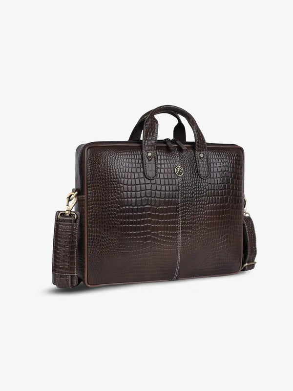Genuine Leather Laptop Bag for Men - Office Bag - Fits Up to 14/15.6 Inch Laptop/MacBook