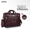 Branded Laptop Bag for Men - Genuine Leather - Fits Up to 15.6 Inch Laptop/MacBook - 1 Year Warranty
