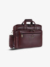 Office Shoulder Bag for Laptop - Genuine Leather - Fits 14 to 15.6 Inch Laptop/MacBook - 1 Year Warranty