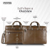 Luxury Leather Laptop Bag for Men - Office Shoulder Bag - Fits 14/15.6 Inch Laptops/MacBook