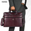 Luxury Leather Laptop Bag for Men - Office Shoulder Bag - Fits 14/15.6 Inch Laptops/MacBook