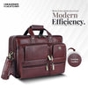 Genuine Leather Office Bag for Men - Fits Up to 15.6 Inch Laptop/MacBook