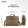 Laptop Bag for Men - Genuine Leather Office Bag with Multiple Compartments - Fits 14-15.6 Inch Laptop