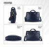 Laptop Bag for Men - Genuine Leather Office Bag with Multiple Compartments - Fits 14-15.6 Inch Laptop