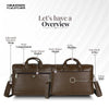 Laptop Bag for Men - Genuine Leather Office Bag with Multiple Compartments - Fits 14-15.6 Inch Laptop