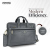 Laptop Bag for Men - Genuine Leather Office Bag with Multiple Compartments - Fits 14-15.6 Inch Laptop