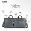 Laptop Bag for Men - Genuine Leather Office Bag with Multiple Compartments - Fits 14-15.6 Inch Laptop