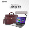 Genuine Leather Expandable Laptop Bag for Men with Adjustable Strap - Fits Upto 15.6" Laptop/MacBook- 1 Year Warranty