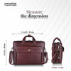 Genuine Leather Expandable Laptop Bag for Men with Adjustable Strap - Fits Upto 15.6" Laptop/MacBook- 1 Year Warranty