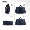 Genuine Leather Expandable Laptop Bag for Men with Adjustable Strap - Fits Upto 15.6" Laptop/MacBook- 1 Year Warranty